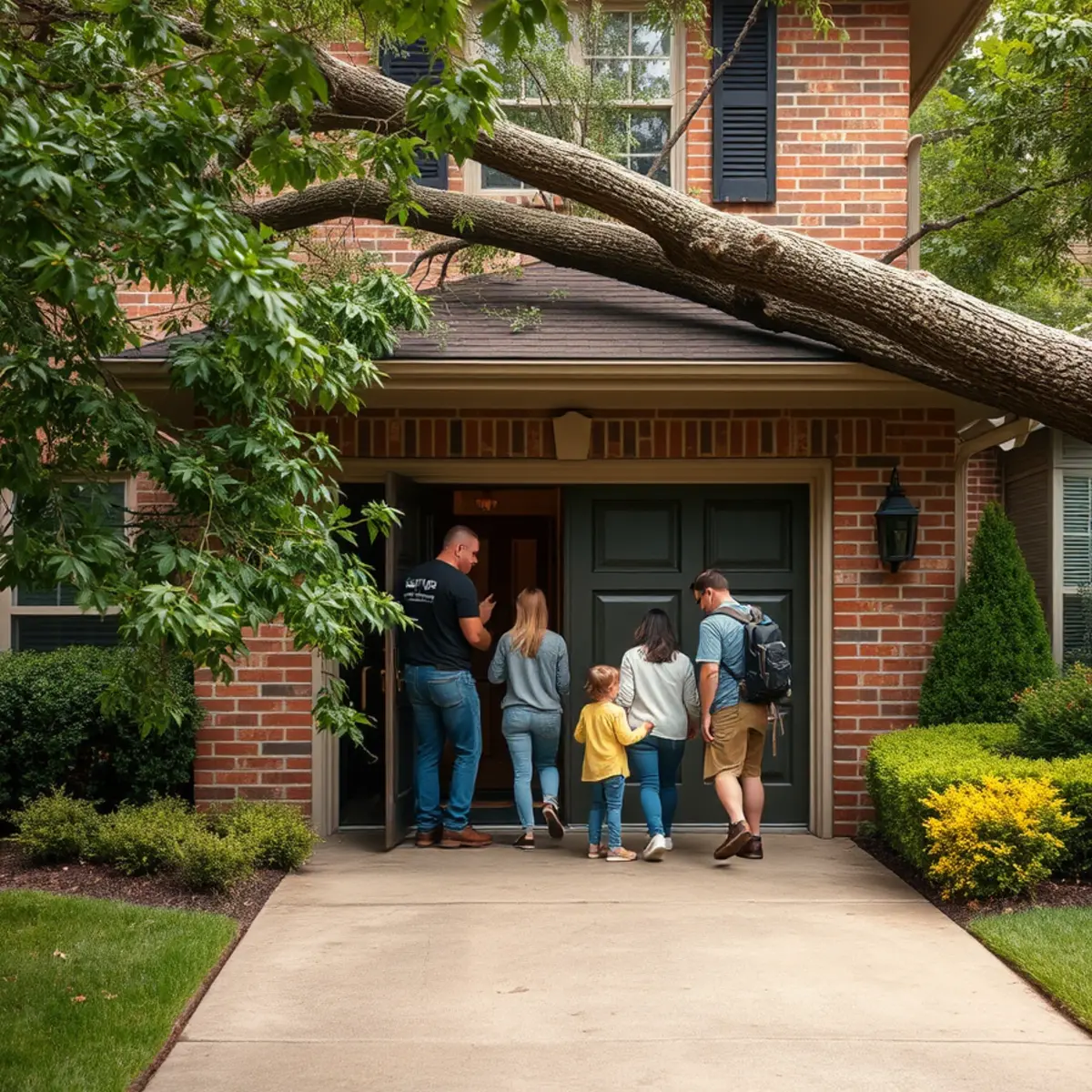 What to Do When a Severe North Texas Windstorm Drops a Tree on Your Roof - Step 1: Evacuate the Impact Zone and Ensure Life Safety