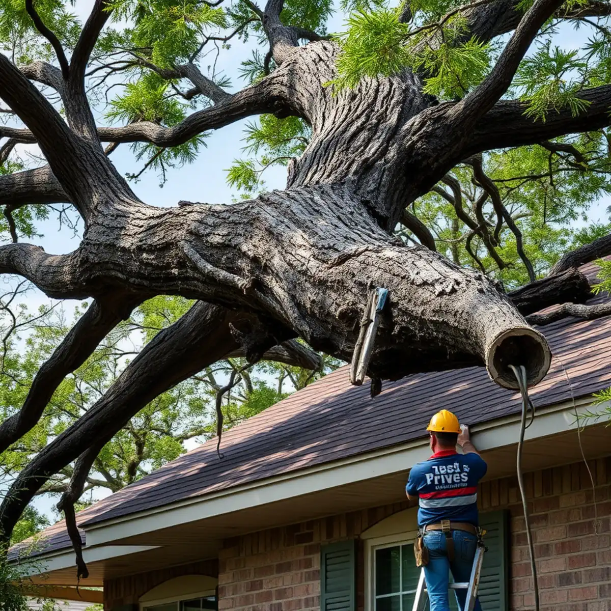 What to Do When a Severe North Texas Windstorm Drops a Tree on Your Roof