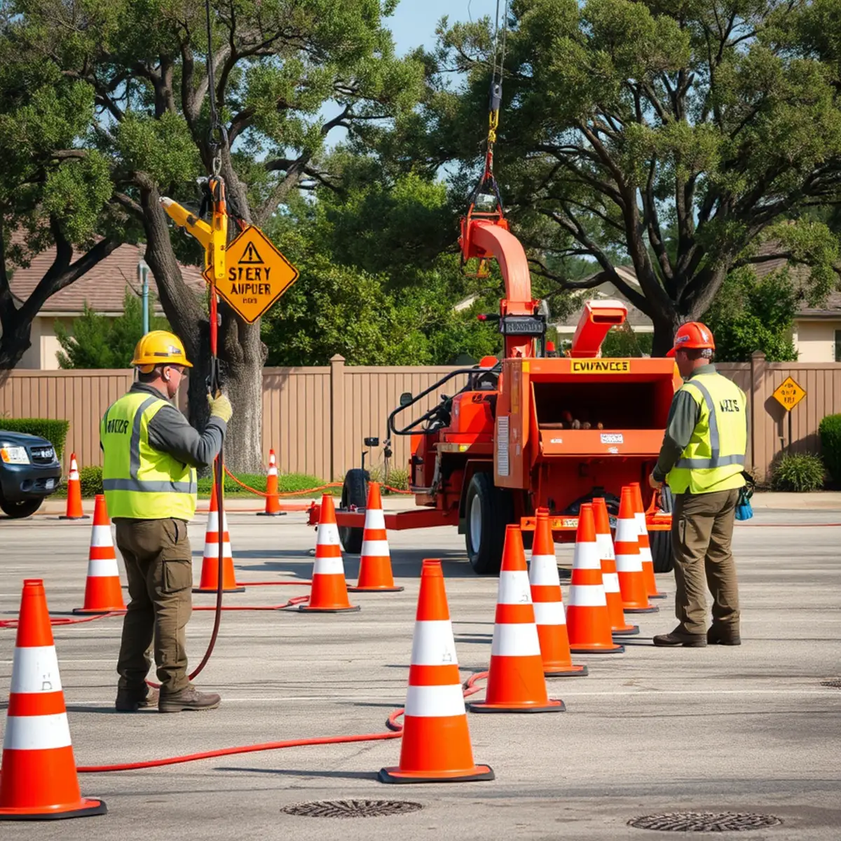 ANSI A300 precision rigging and safety gear for commercial grounds tree care in North Texas
