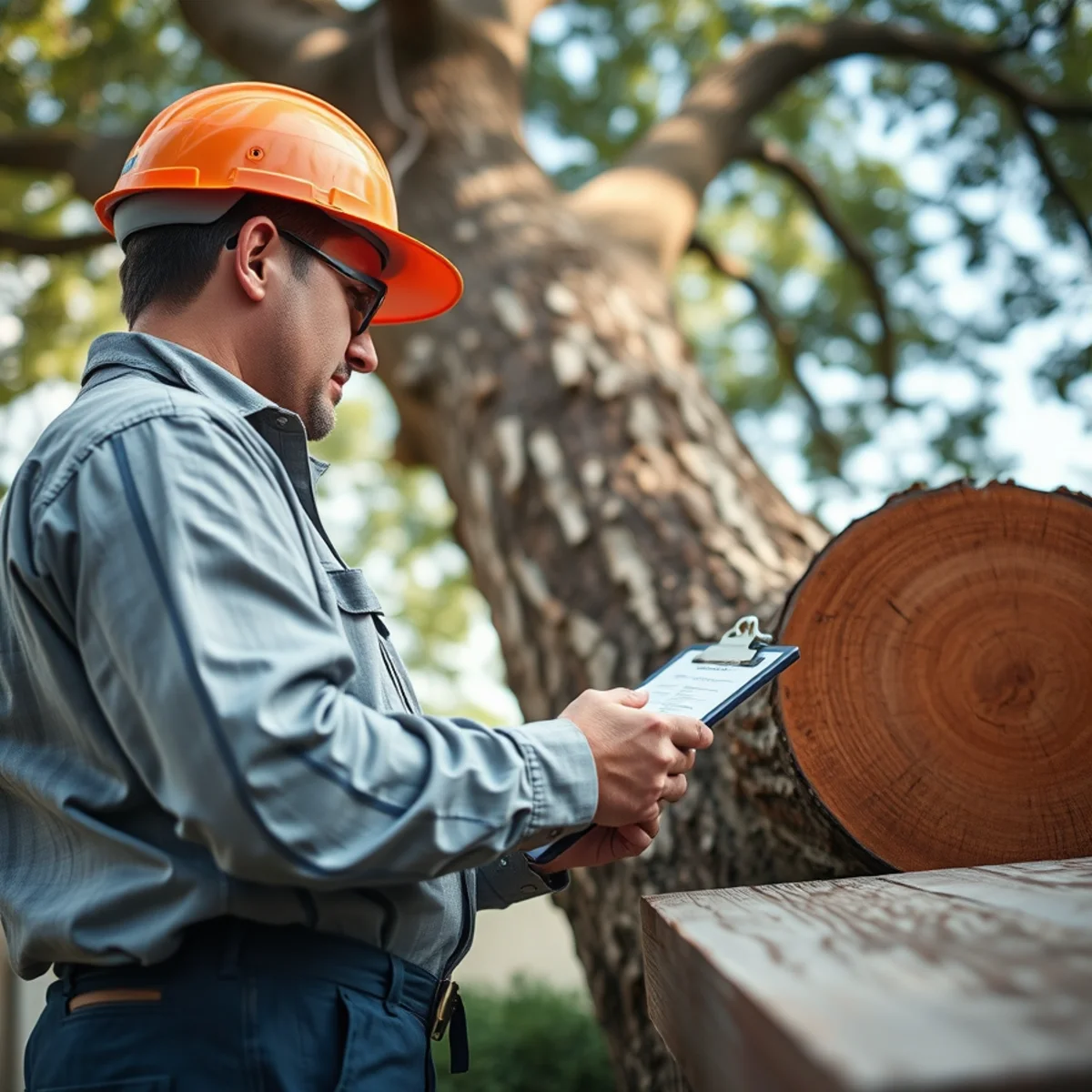 Certified tree care specialist performing insurance claim tree removal in Lewisville TX