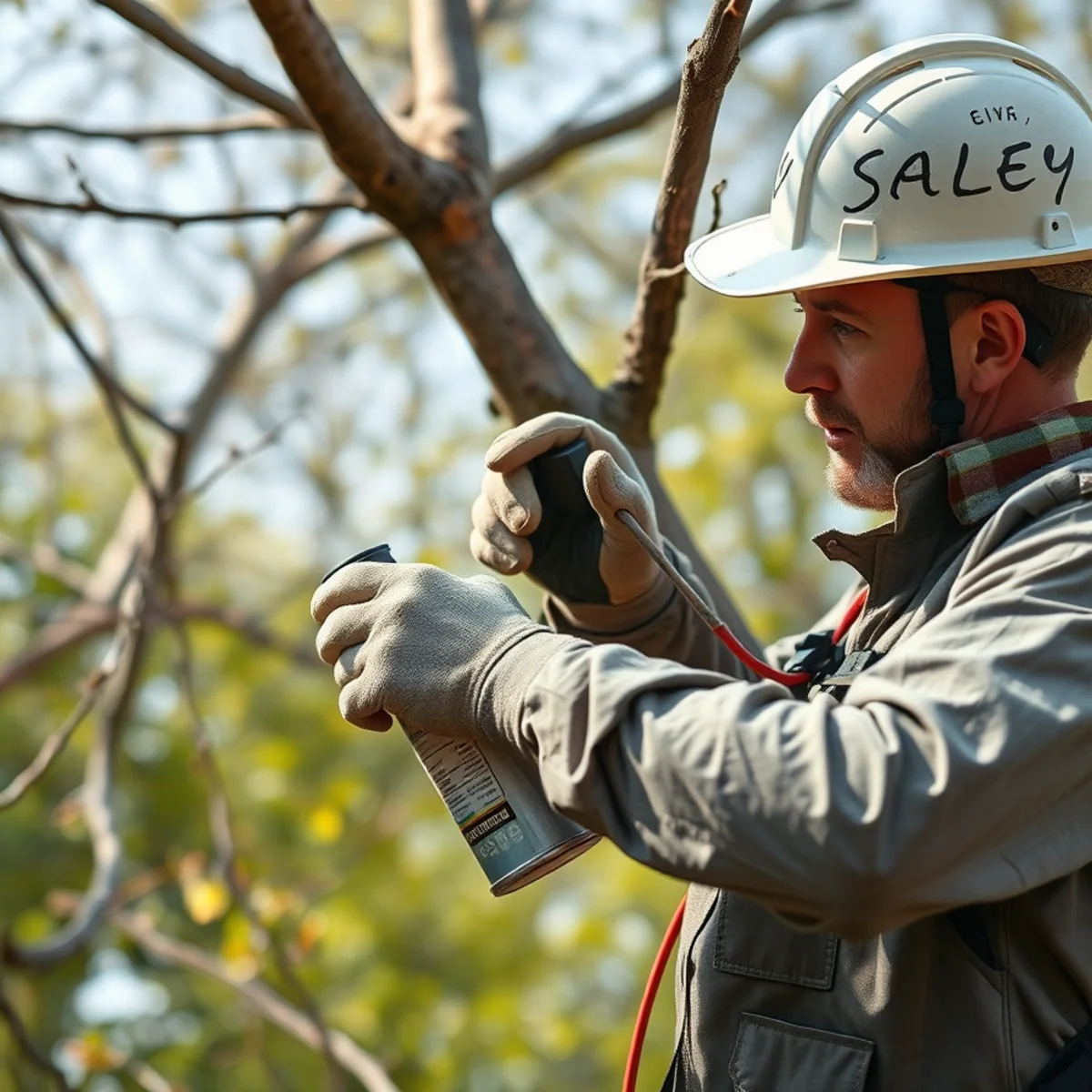 Certified tree care specialist performing oak wilt diagnosis & removal in Lewisville TX