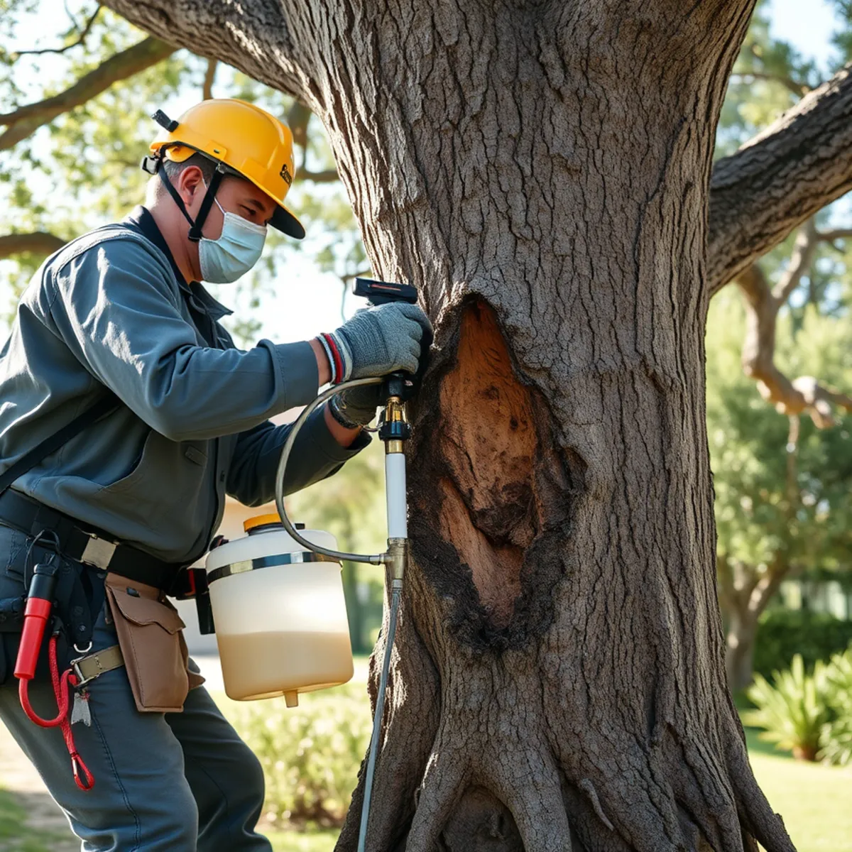 ANSI A300 precision rigging and safety gear for oak wilt diagnosis & removal in North Texas