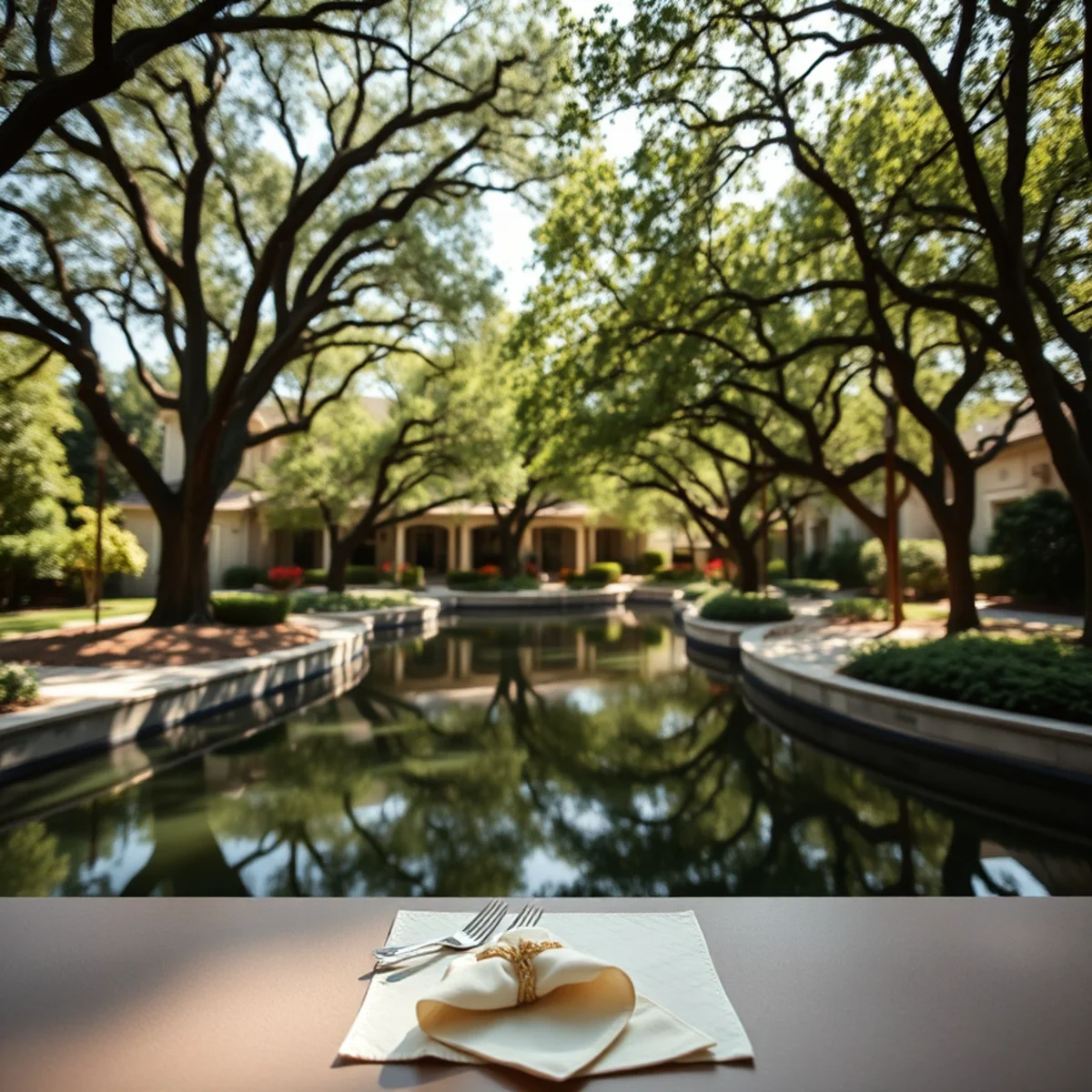 Residential neighborhood with mature post oak canopy in Irving TX