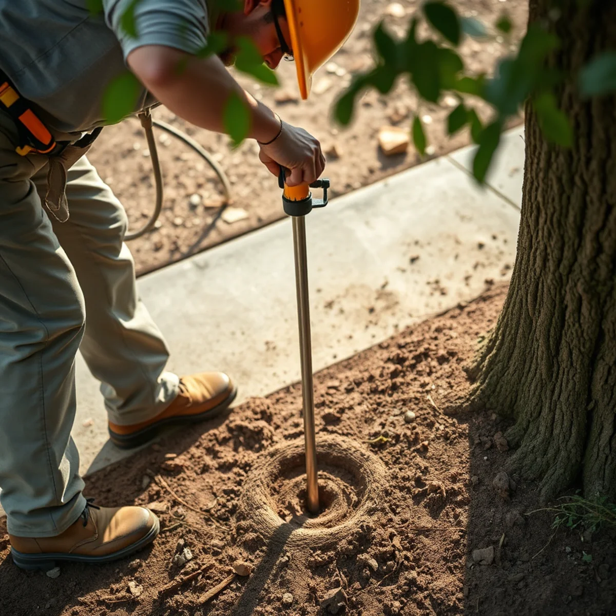Certified tree care specialist performing tree health audits & fertilization in Lewisville TX