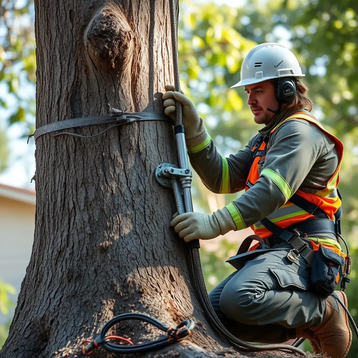 ANSI A300 precision rigging and safety gear for tree removal service in North Texas